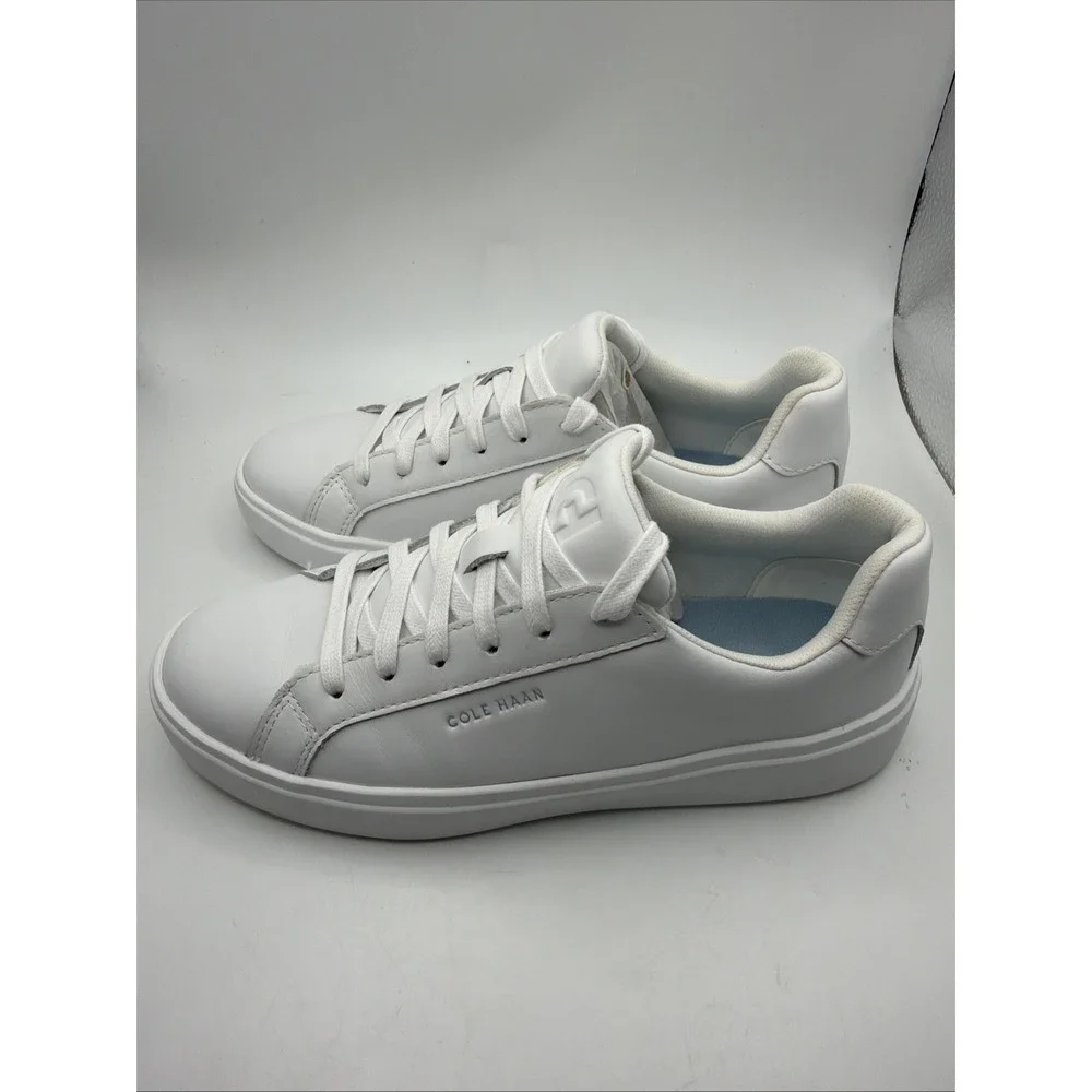 Cole Haan Grand Crosscourt Daily Low-Top Casual Sneakers White,‎ Argento Size 6